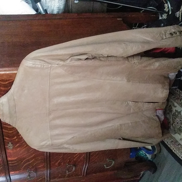 Women's Weathered Taupe Leather Driving Jacket Sz:M - Picture 10 of 14